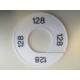 Maatring 9 cm wit/zw 128 